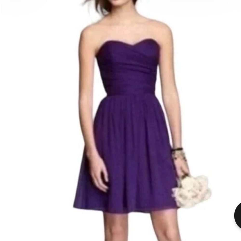 J. Crew Silk Strapless Dress in Deep Purple Women’s Size 8, New with Tags